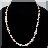 J029. Multicolored fresh water pearl necklace with 14K yellow gold clasp. 17” long - $75 